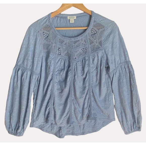 Sundance blue boho blouse size MP PM‎ Medium petite - Picture 1 of 6